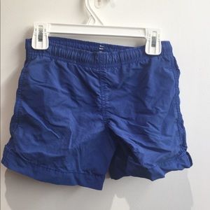 Lands End blue boys 4 swim trunks